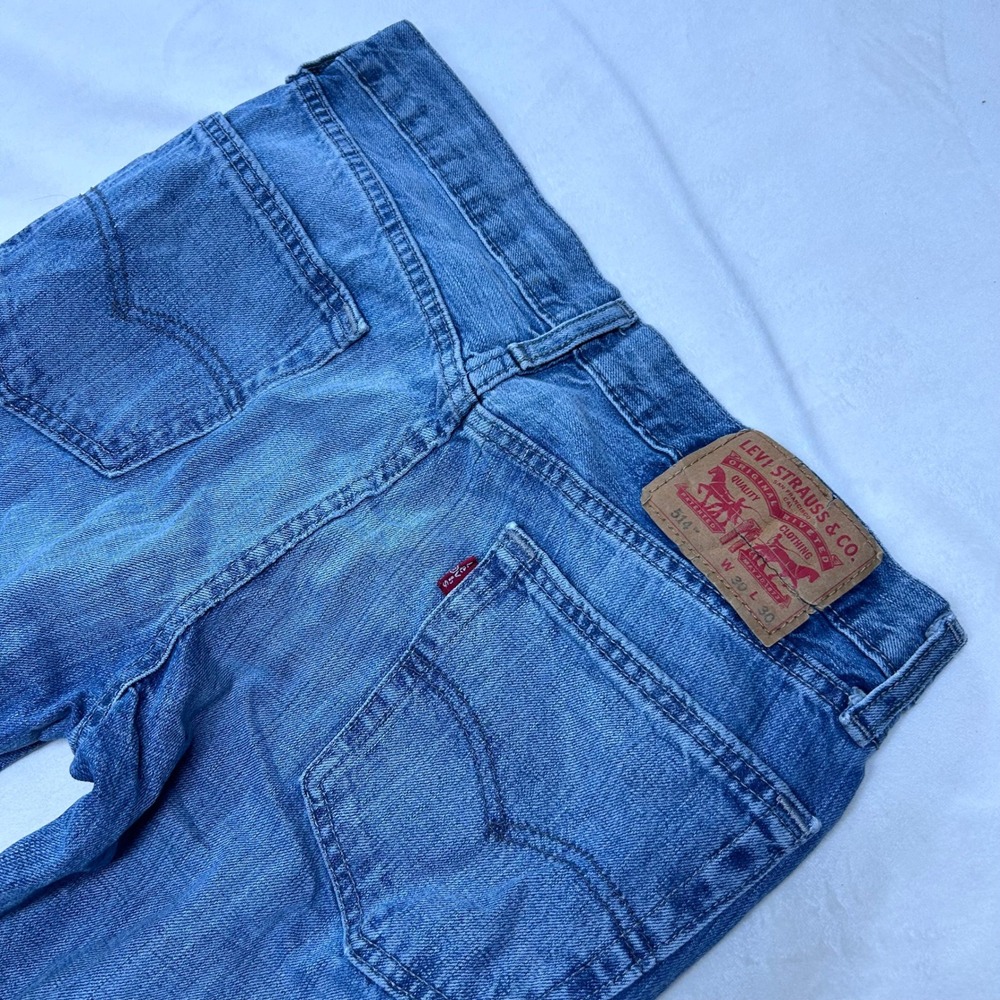 Levis 514 Straight Fit Mens Jeans Blue Denim 30x30 Cotton WaterLess Pant